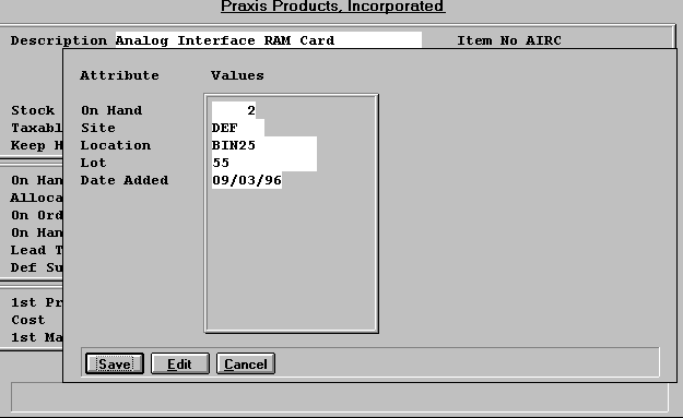 Setup Screen