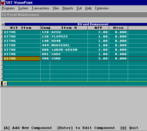 Setup Screen